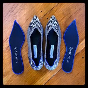 Rothy’s snakeskin points- 9.5- rarely worn